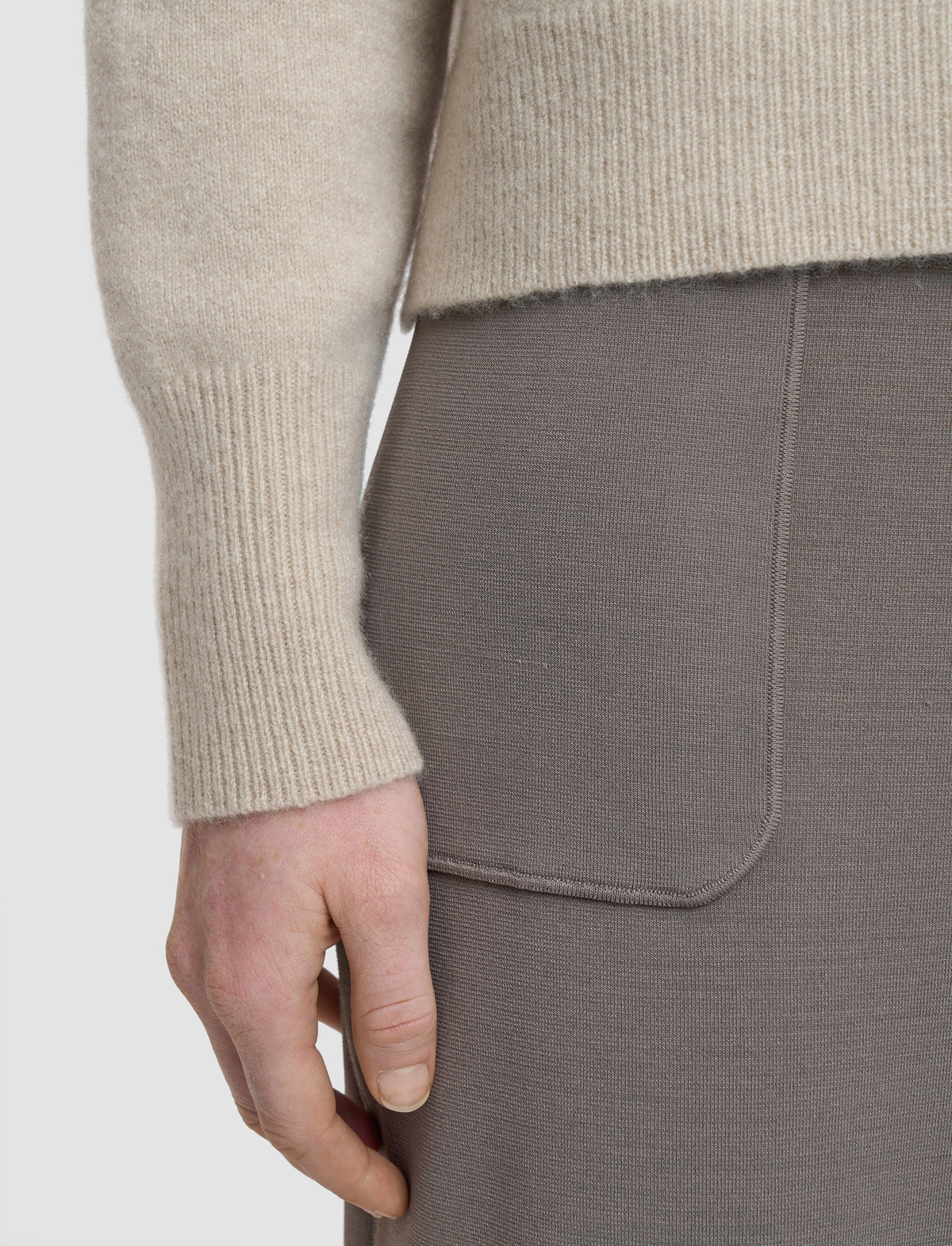 Joseph brushed cashmere high neck jumper affogato Cashmere