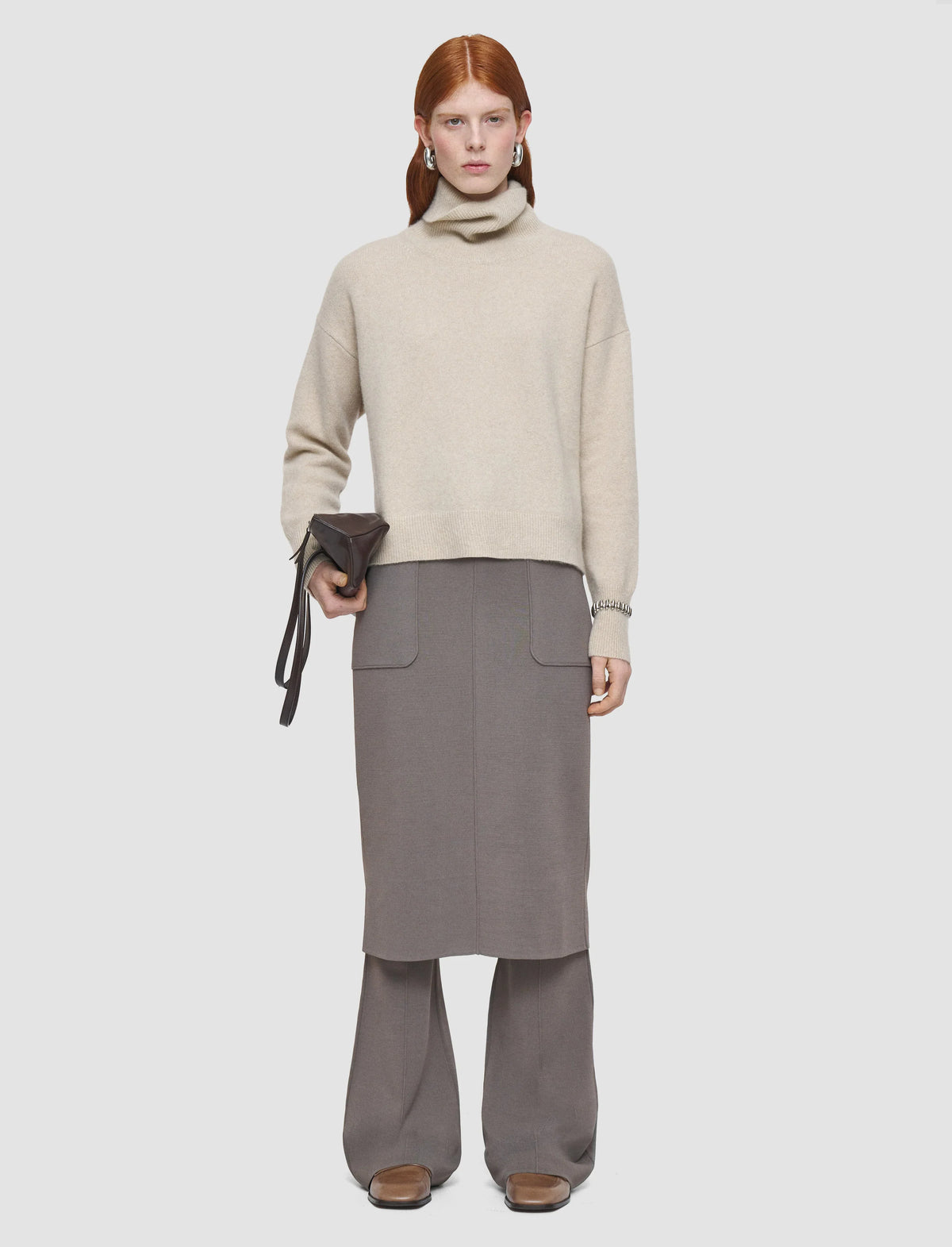 Joseph brushed cashmere high neck jumper affogato Cashmere