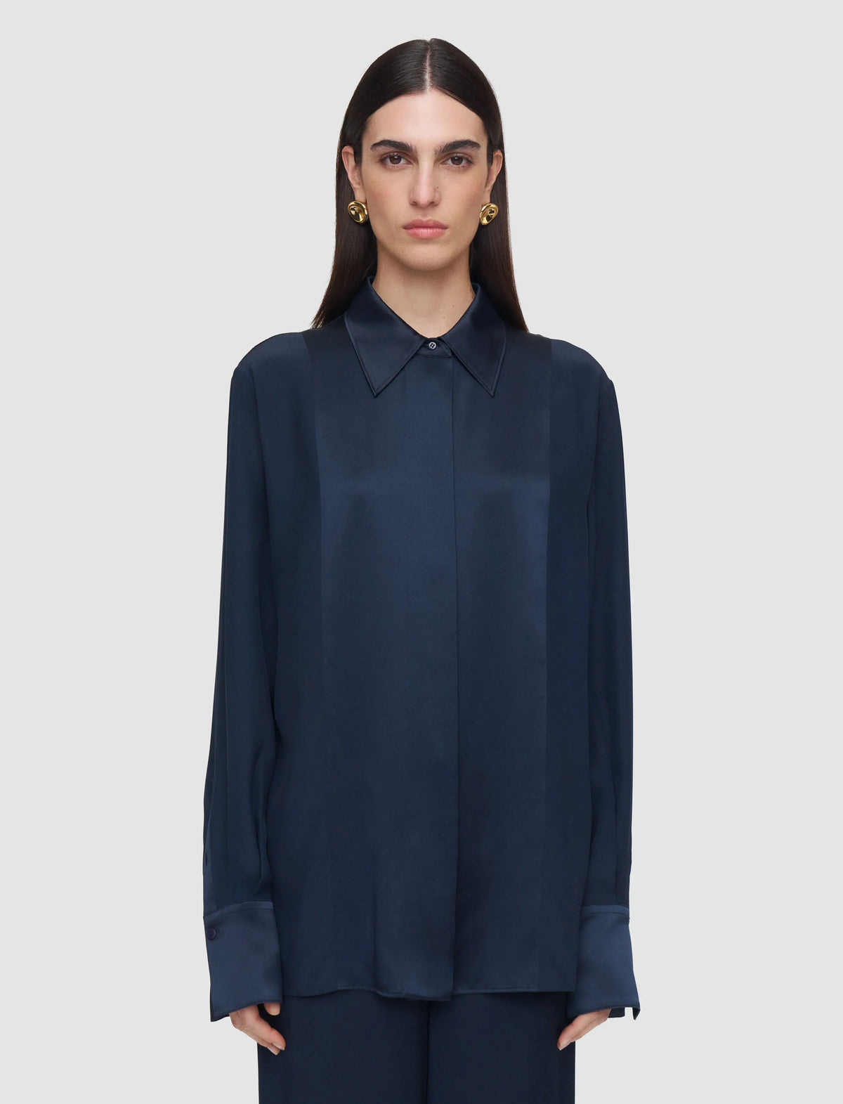 Joseph childs silk satin blouse - indigo Blouse Joseph
