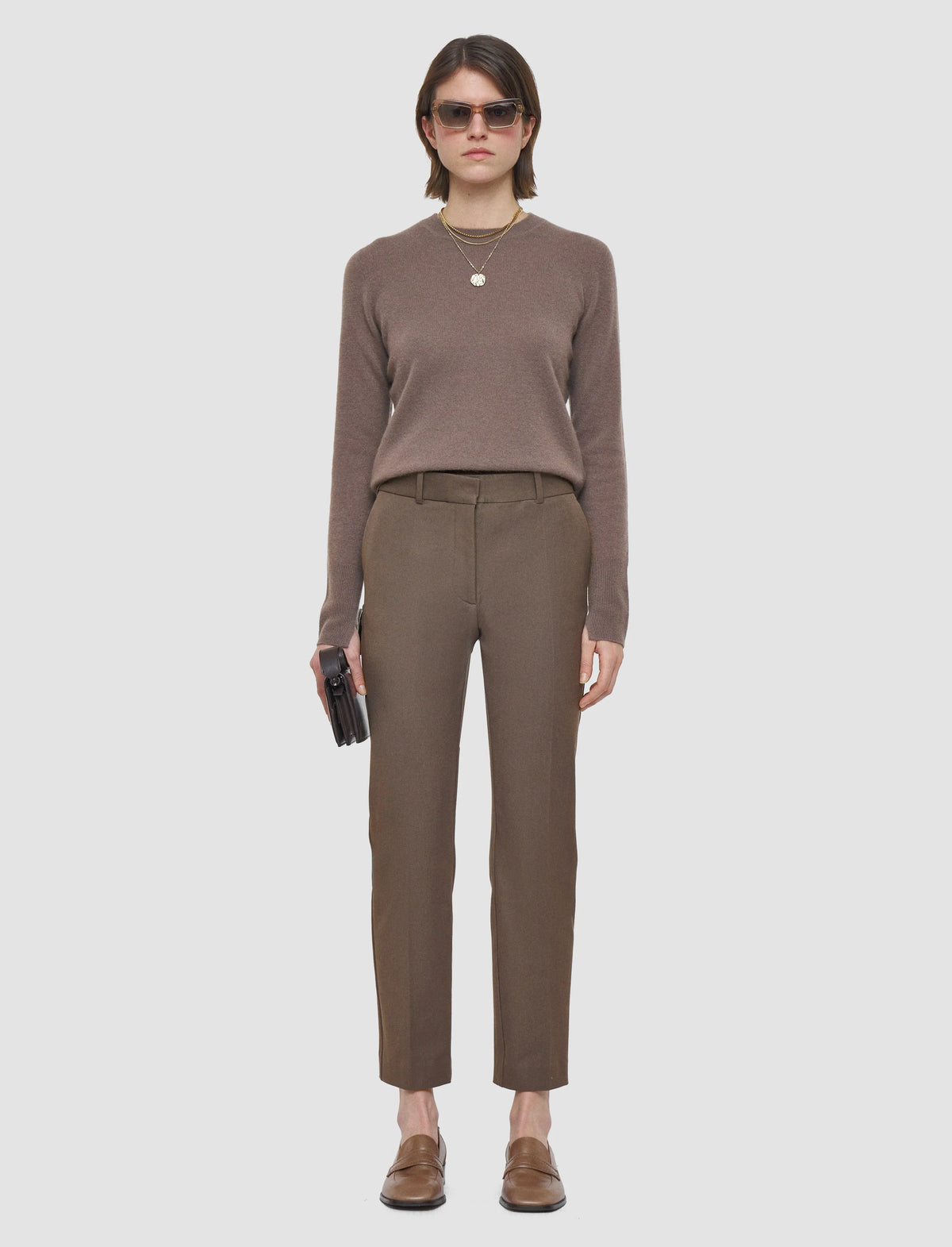 Joseph coleman pant gabardine stretch mushroom Trousers