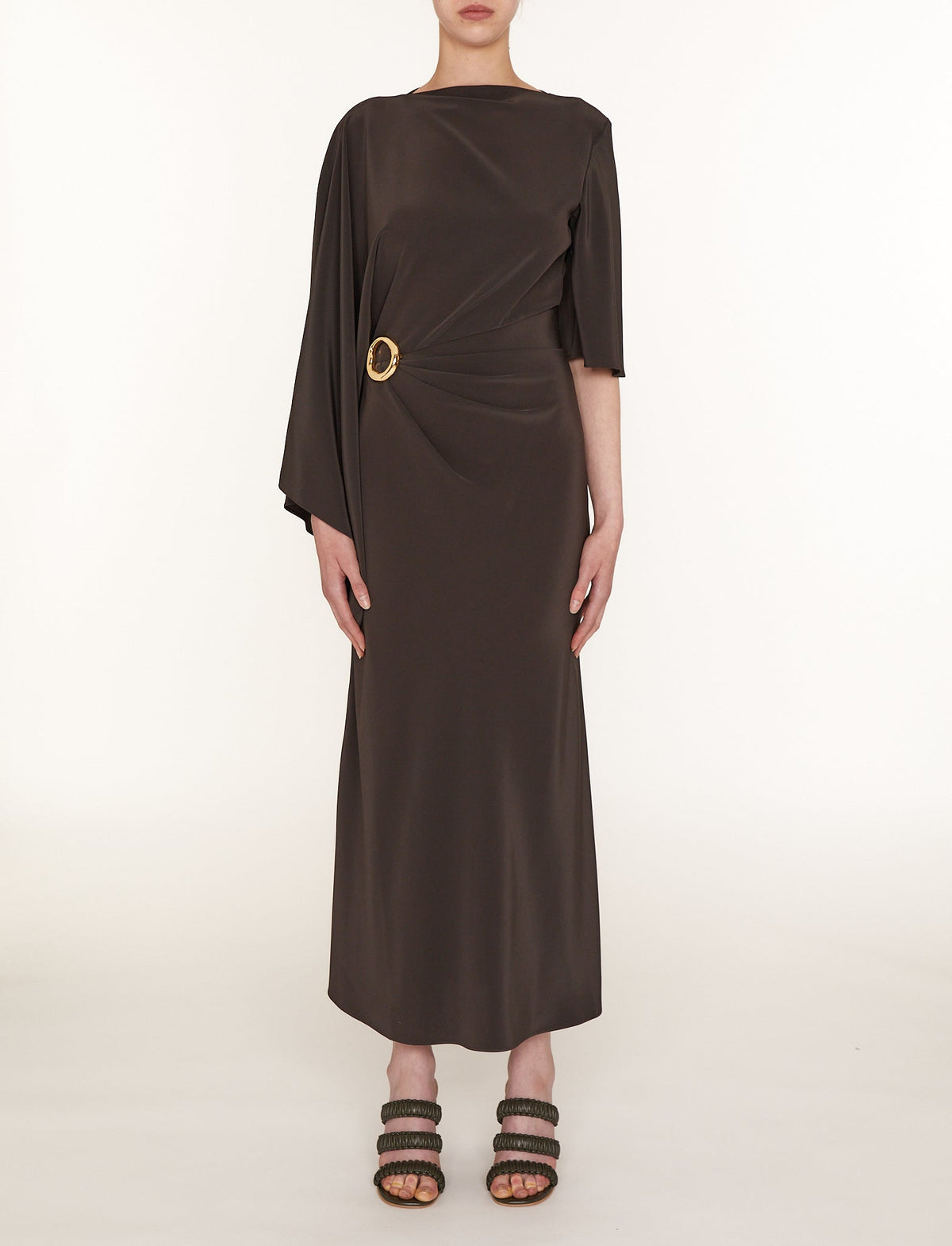 Joseph joya dress in satin twill - cocoa Dresses Joseph
