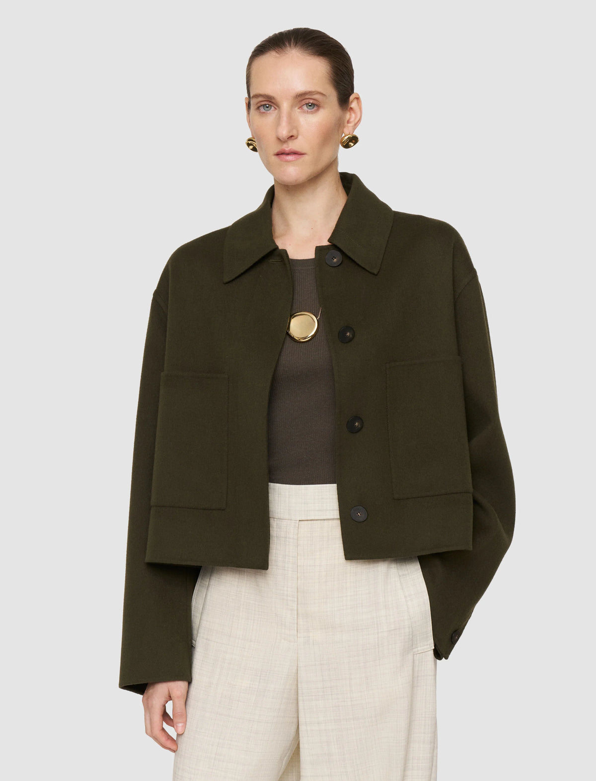 Joseph kalaa light double face jacket - palm leaf Tailored