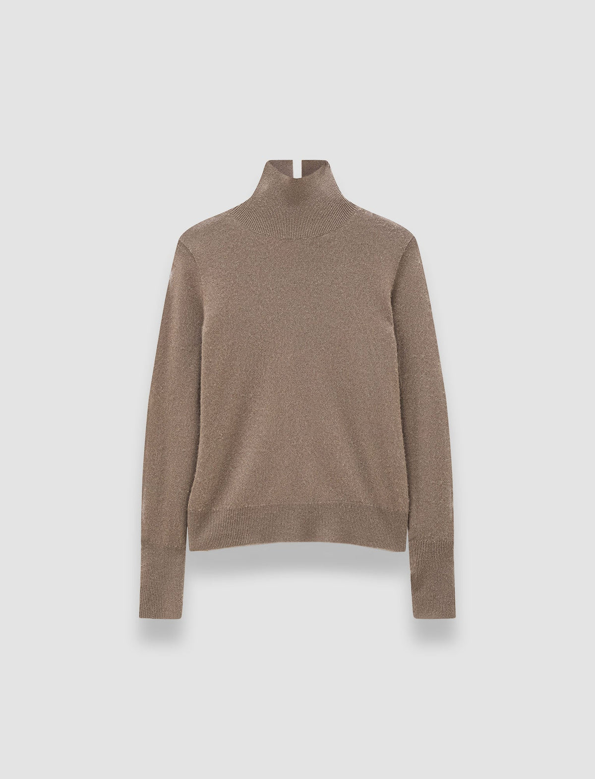 Joseph light pure cashmere high neck jumper mushroom