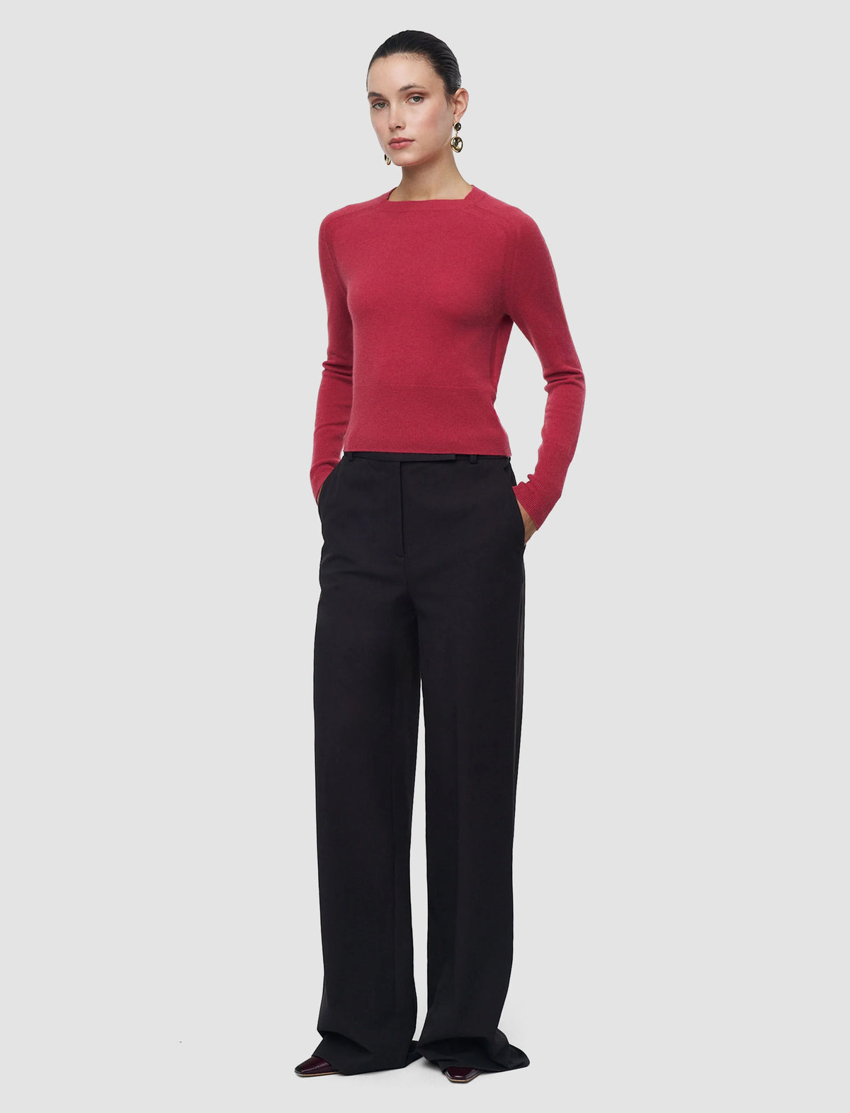 Joseph melby light pure cashmere jumper - mulberry Cashmere