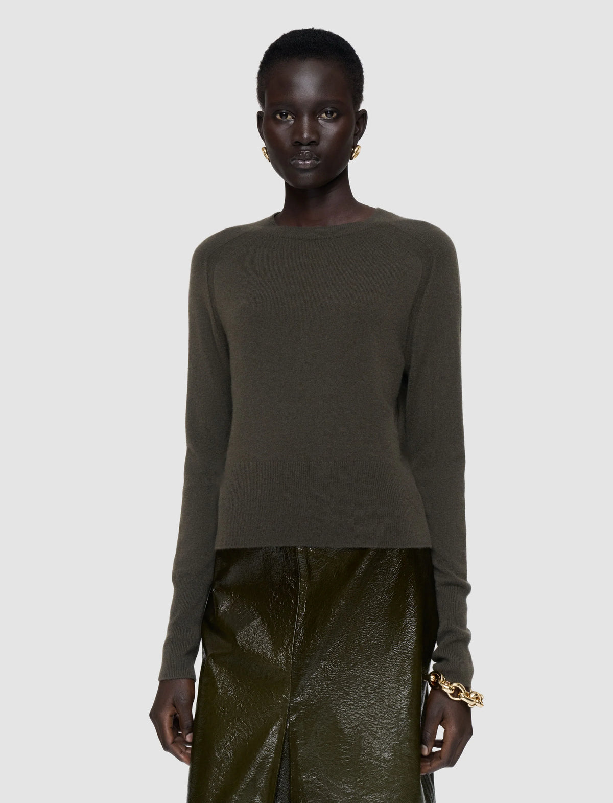 Joseph melby light pure cashmere jumper - palm leaf