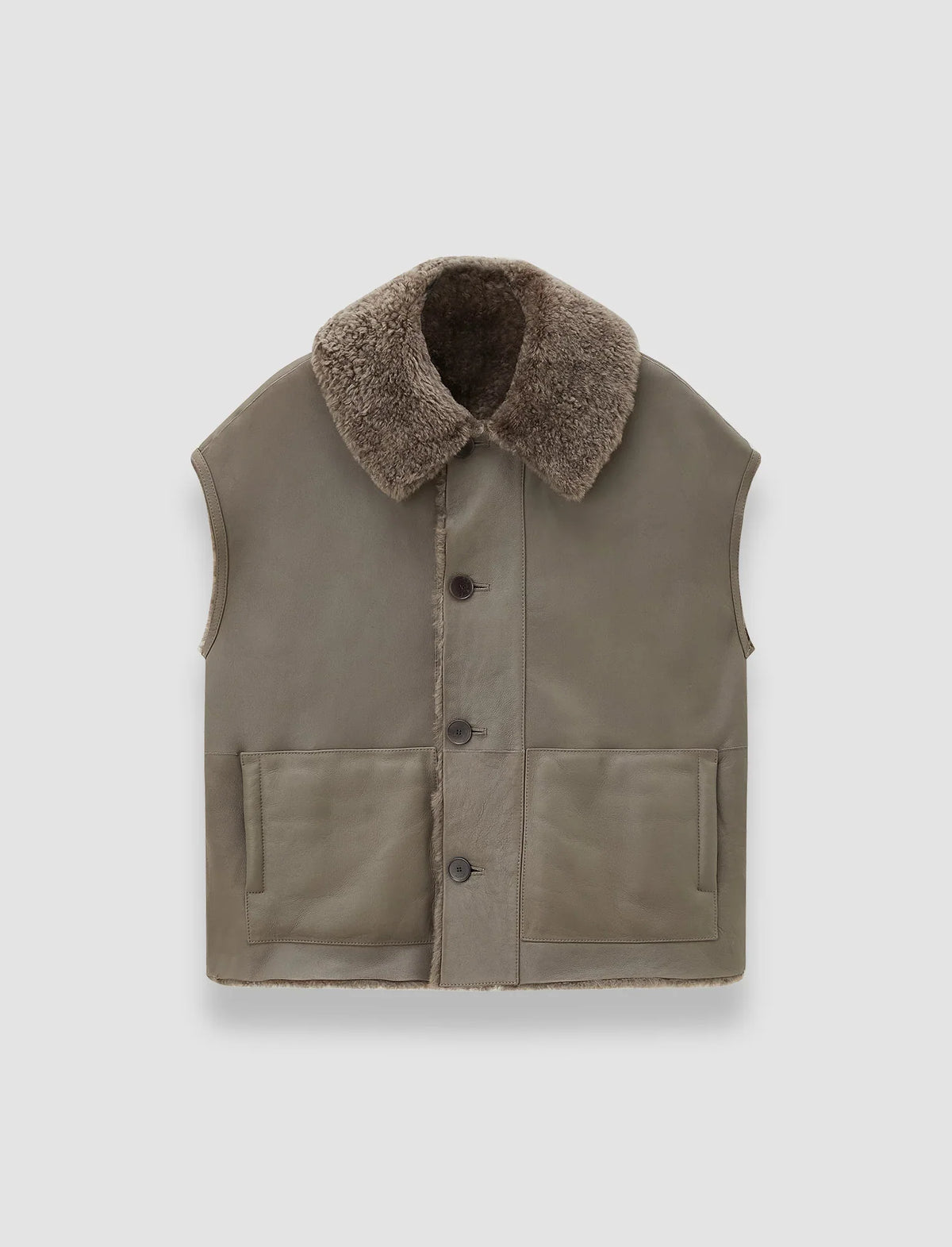 Joseph molin reversible shearling gilet mushroom Gilets