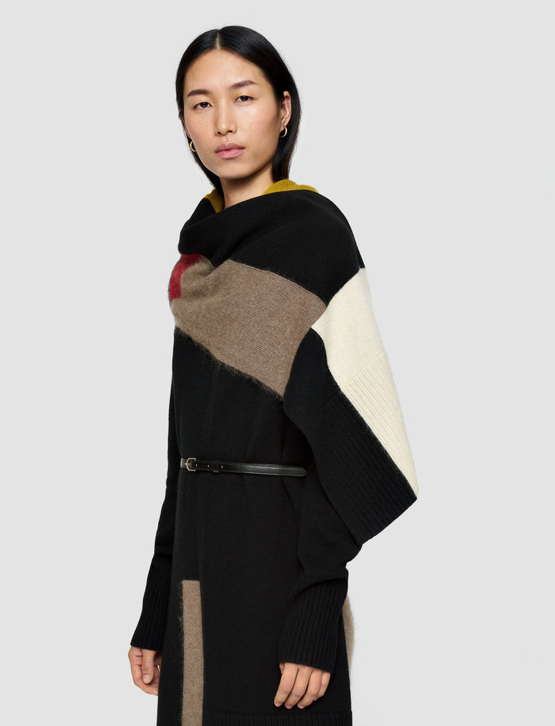 Joseph overlay wool scarf smoke combo Scarves Joseph