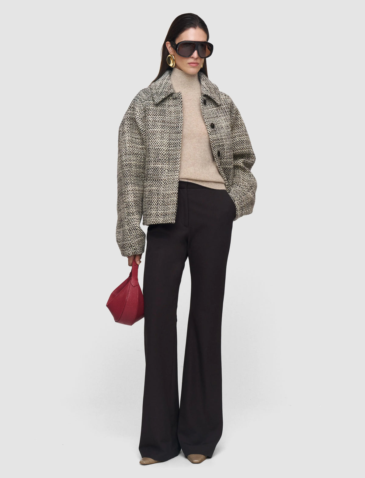 Joseph tafira gabardine stretch trousers - cocoa Trousers