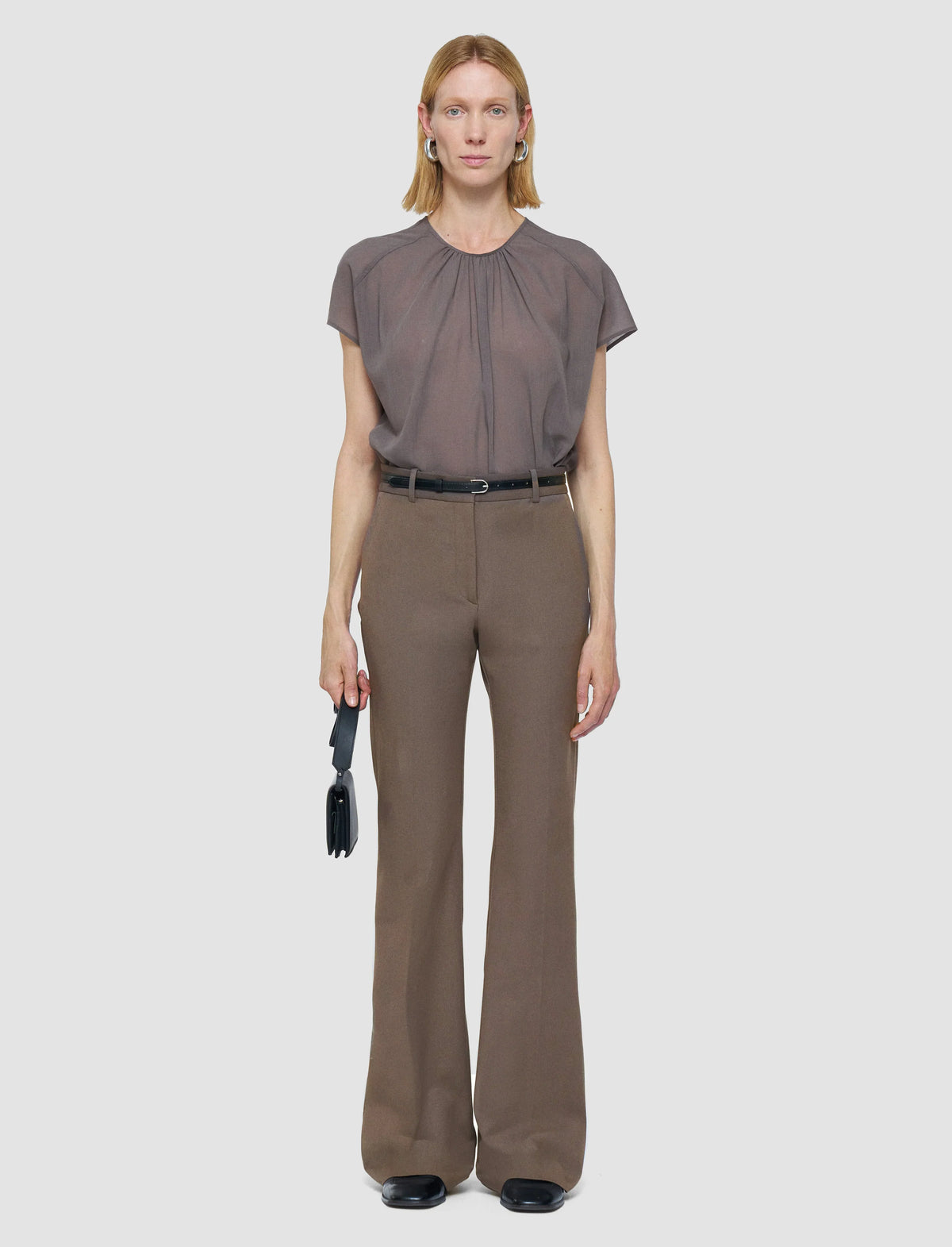 Joseph tafira gabardine stretch trousers mushroom Trousers
