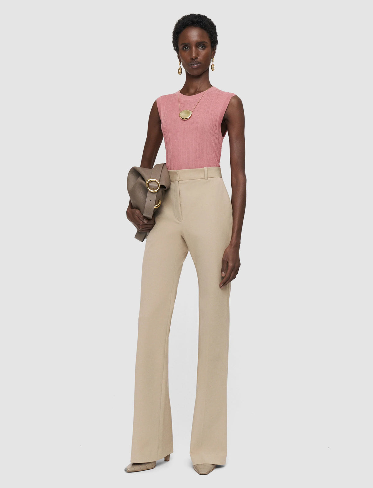 Joseph tafira gabardine stretch trousers - powder Trousers