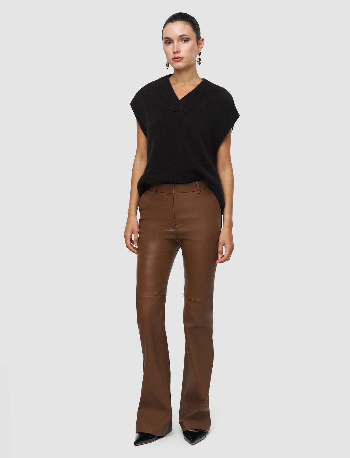 Joseph tafira leather stretch trousers - cinnamon Trousers