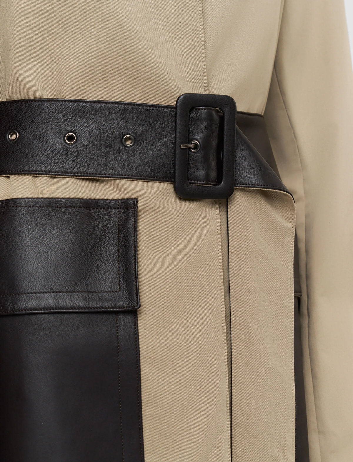 Joseph zaman cotton leather trench coat Tailored Coats