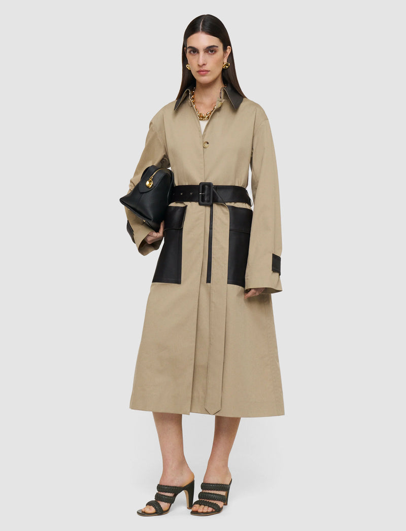 Joseph zaman cotton leather trench coat Tailored Coats