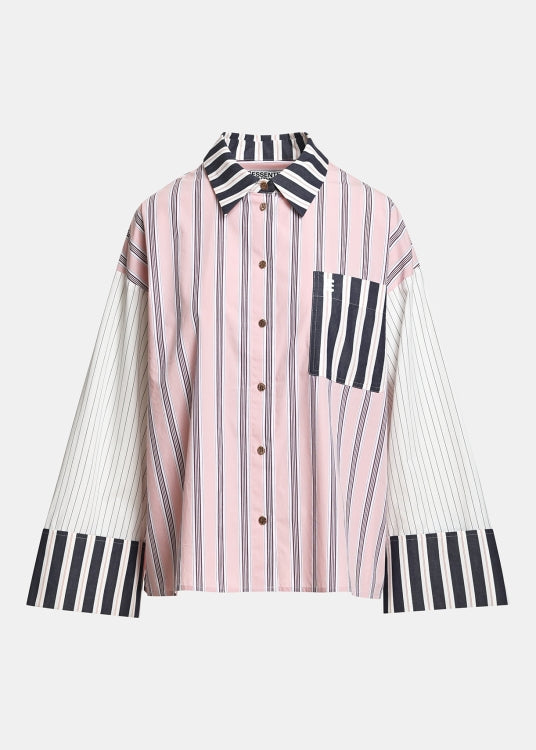 Essentiel Antwerp Kovid patchwork oversized striped shirt