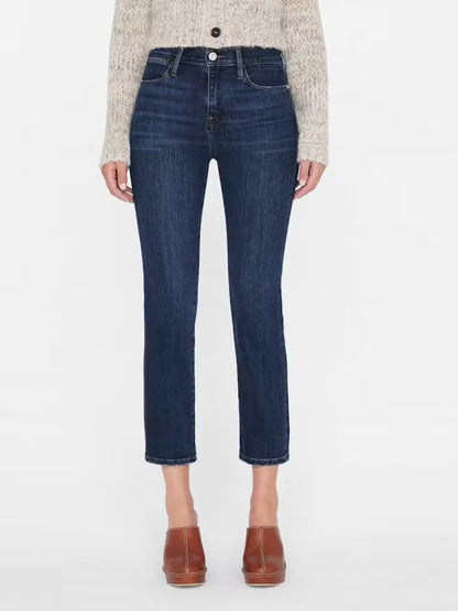 Le high straight long jean - majesty Trousers Frame
