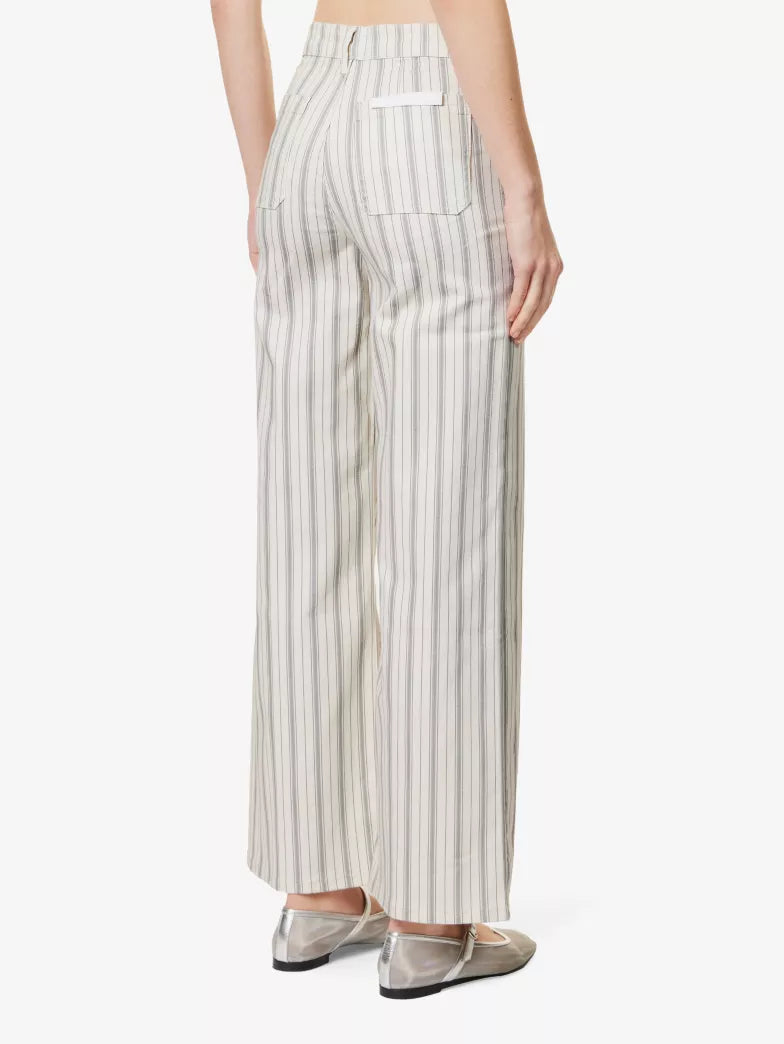 Le palazzo crop raw after - sage multi Trousers Frame
