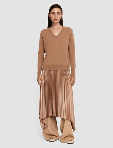 Light pure cashmere v neck jumper - blusher Cashmere Knits