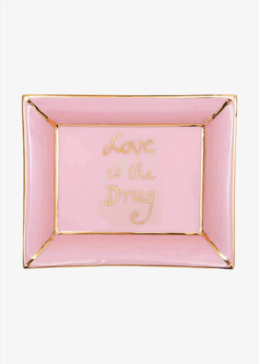 Love is the drug trinket tray ceramic - pink Accessories