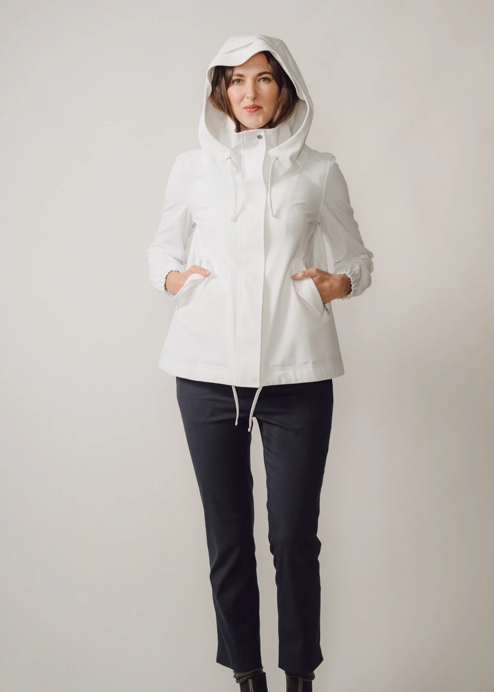 Luisa technical raincoat white BEIRA Rain Jackets Pampas