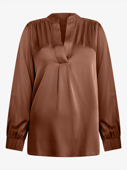 Madras blouse - nutmeg General silk95five