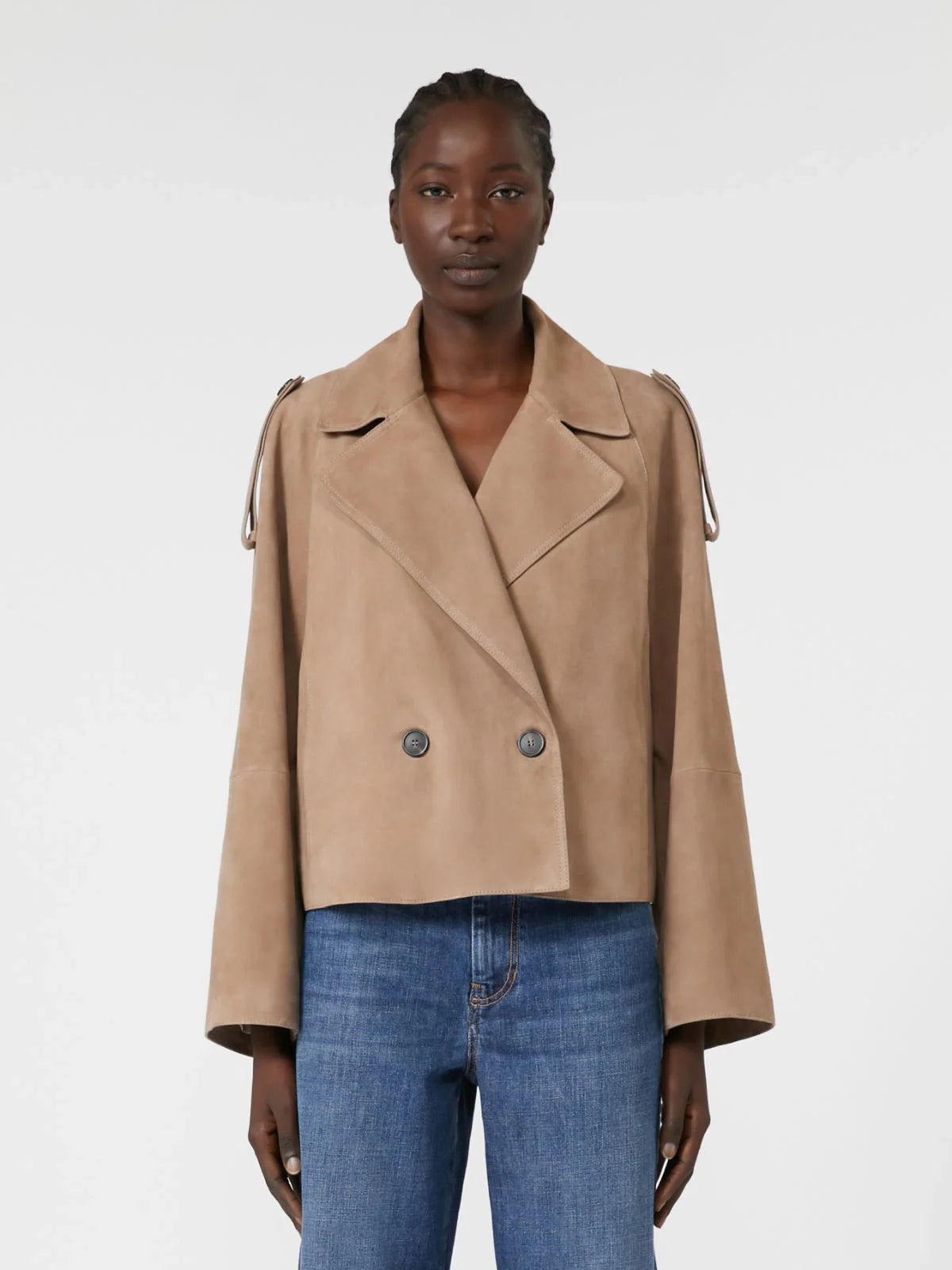 Maga short suede trench coat - marron glace Tailored Coats