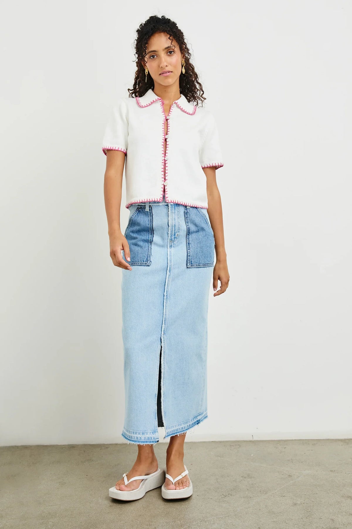 Maliah top - ivory hibiscus T-shirts Rails