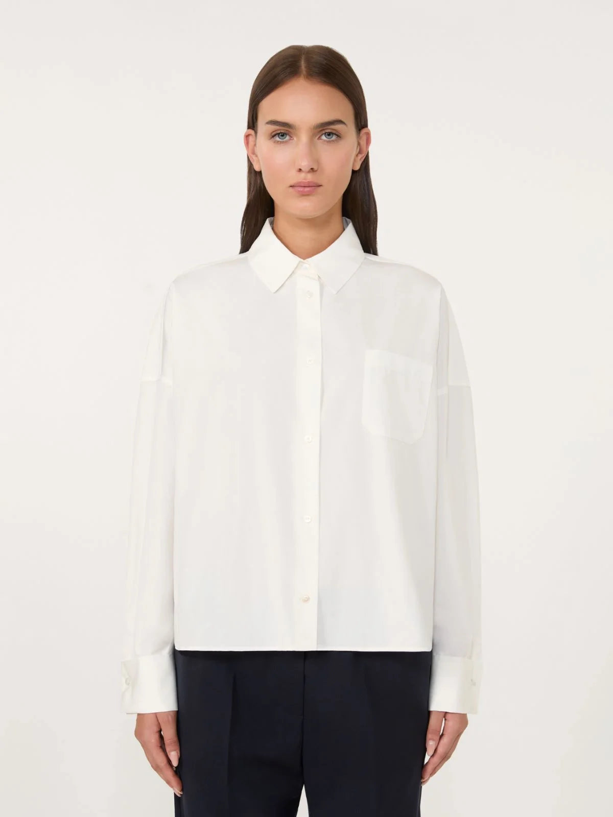 Max mara weekend arturo oversized poplin shirt - white