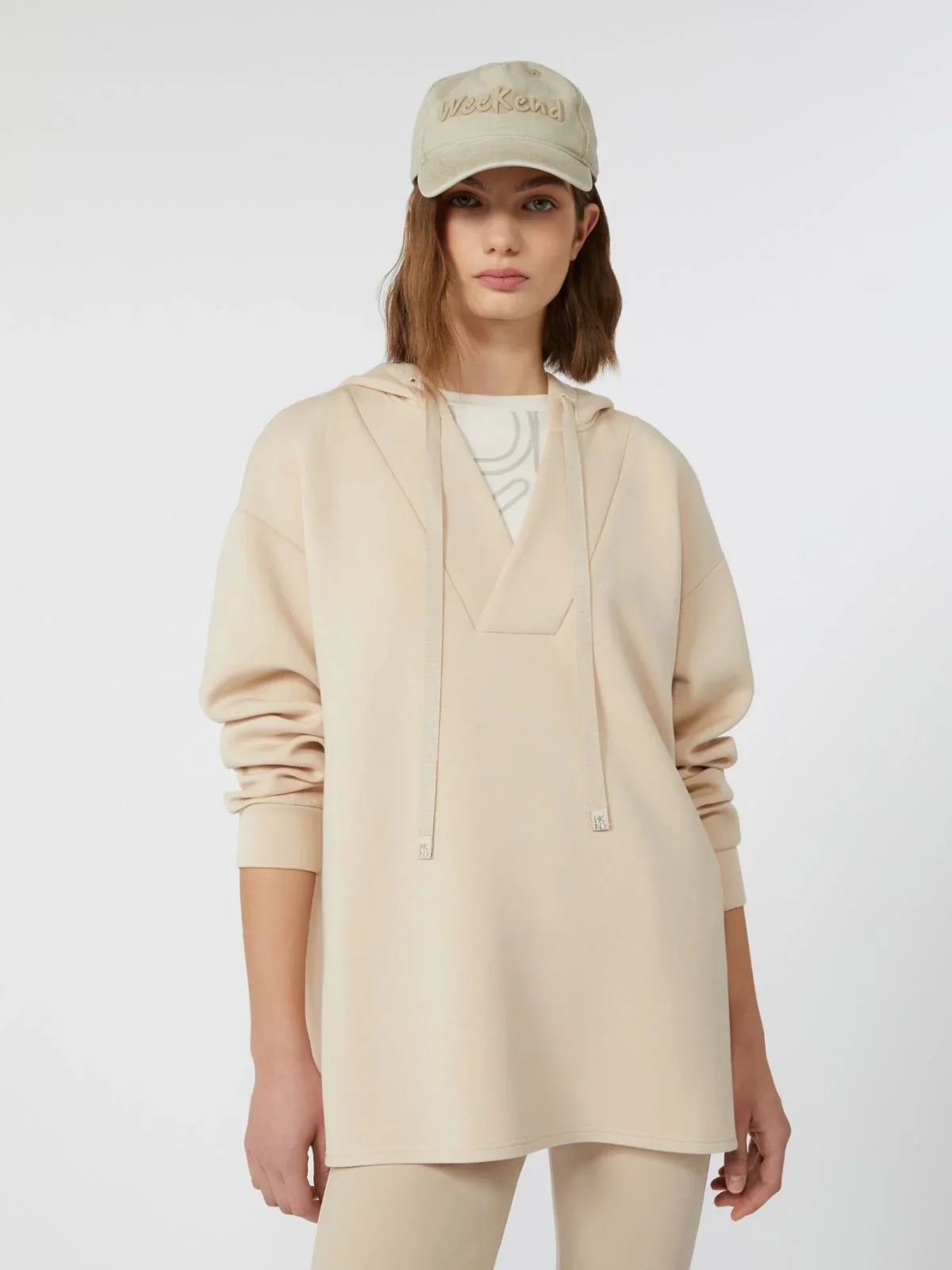 Giallo long scuba jersey sweatshirt - beige Sweater MaxMara