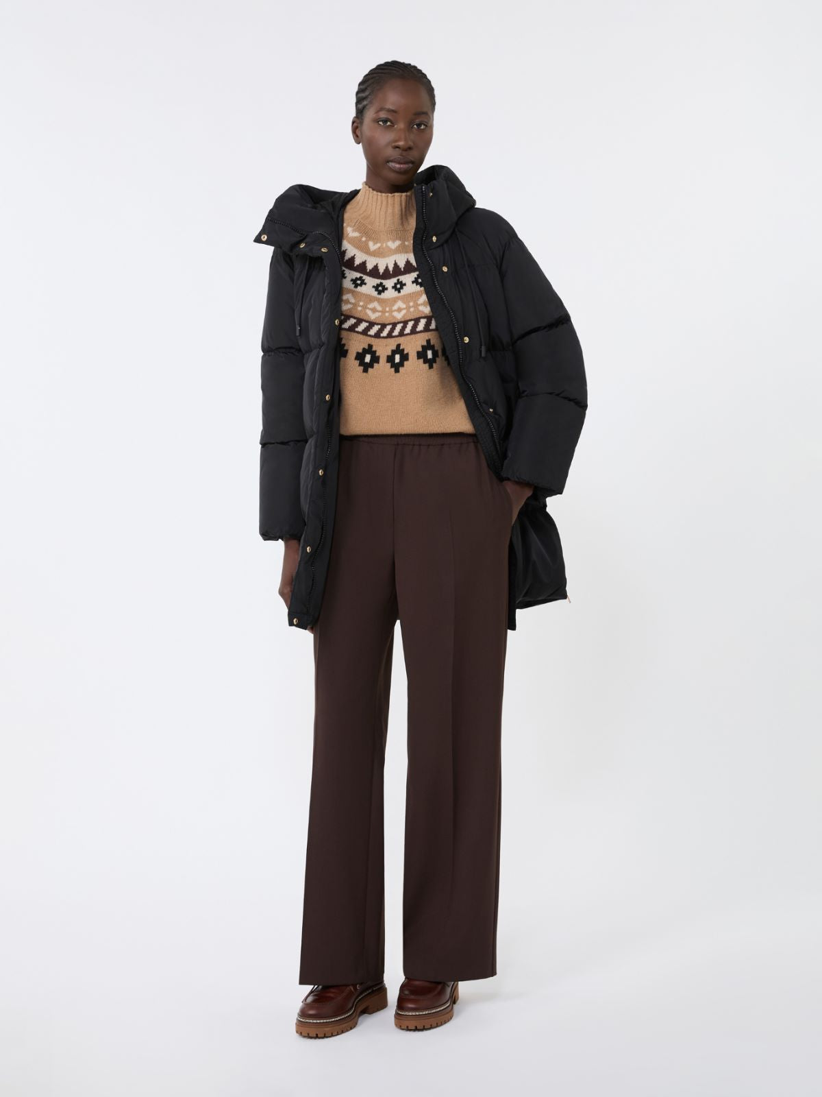 Max mara weekend petra gabardine straight leg trousers