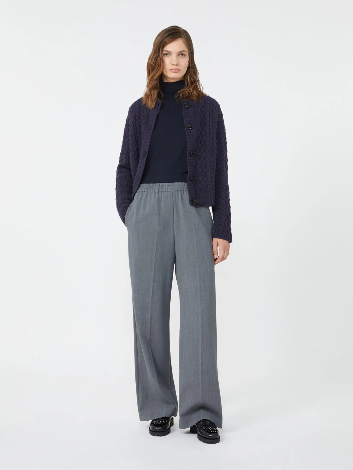 Max mara weekend petra gabardine straight leg trousers