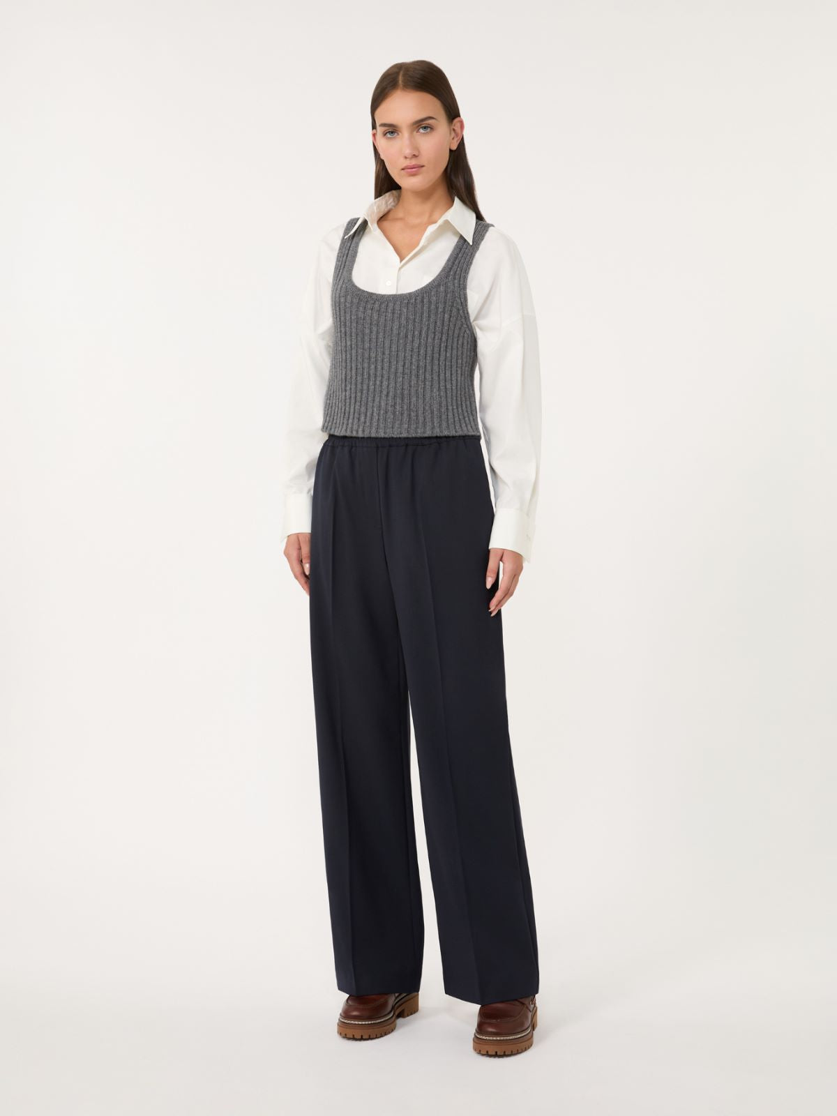 Max mara weekend petra gabardine straight leg trousers