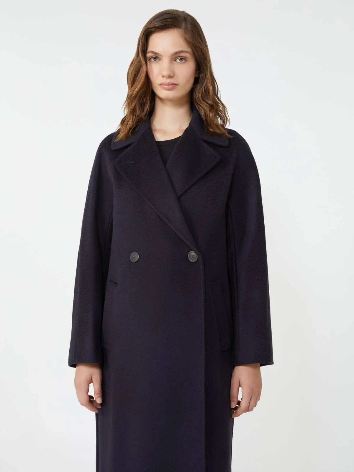 Max mara weekend resina double breasted wool coat - navy