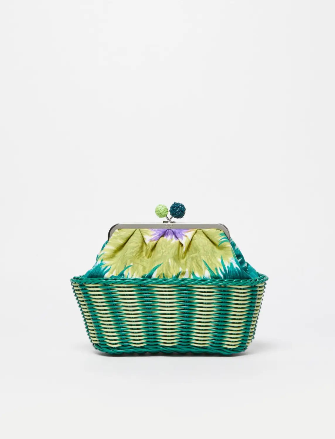 Medium pasticcino bag in printed canvas - green Bags &