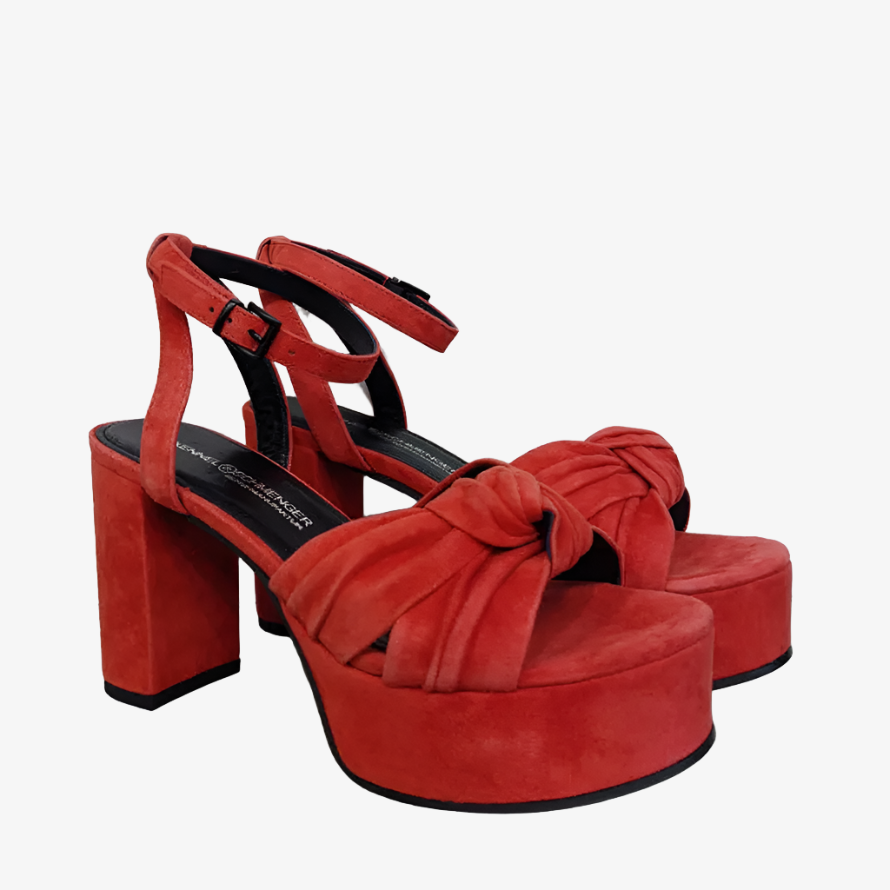 Mila plateau sandal rosa Shoe Kennel & Schmenger