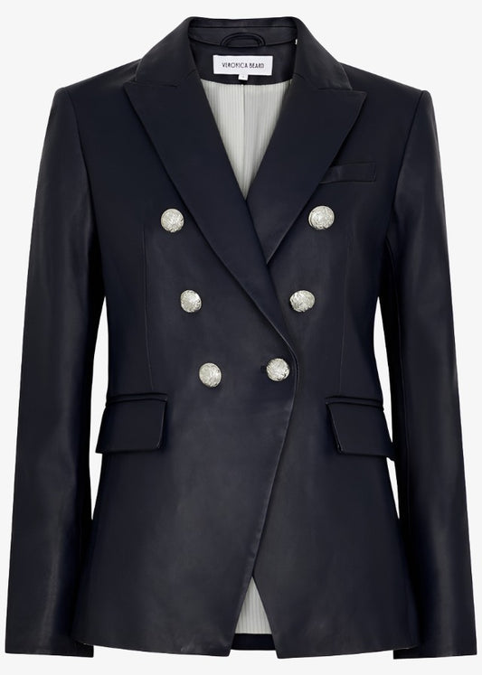 Miller dickey jacket - navy leather Blazers & Jackets