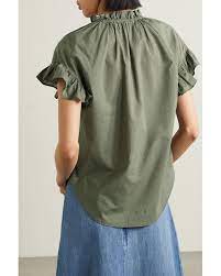 Milly shirt - bright army Shirts & Blouses VERONICA BEARD