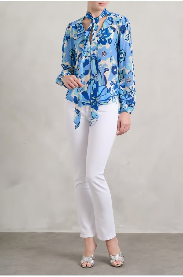 Moss top - miami floral ivory Tops RIXO