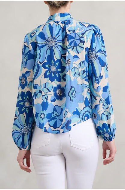 Moss top - miami floral ivory Tops RIXO