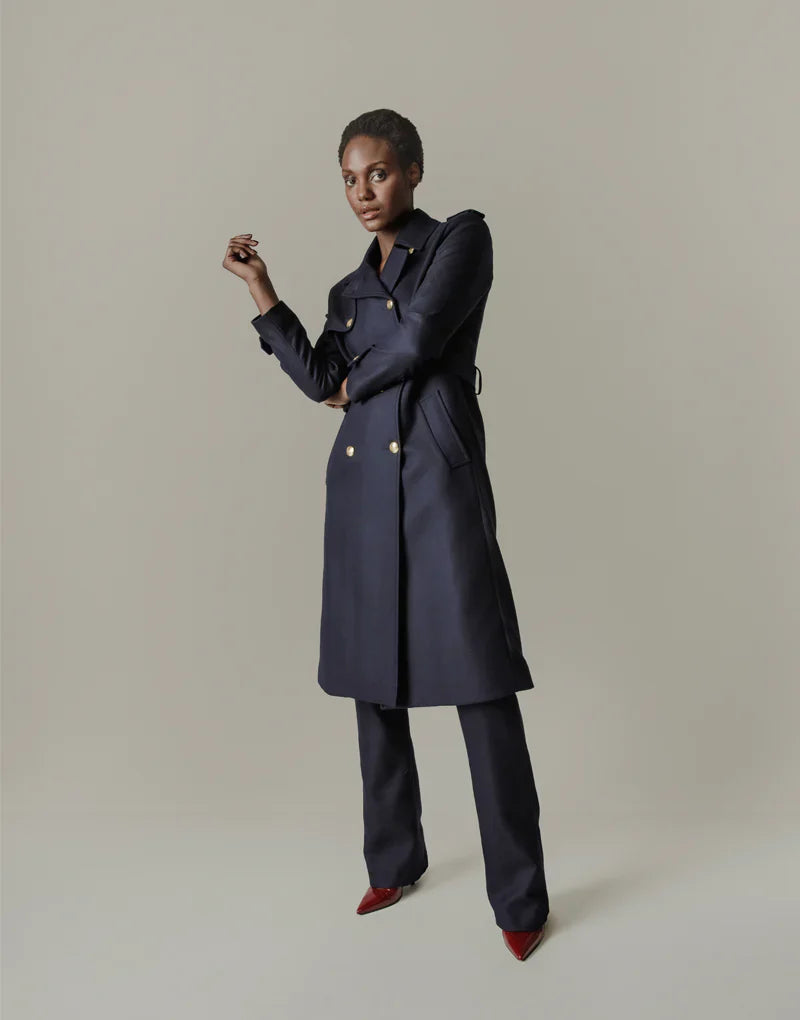 Amelia trench coat - navy loxley Trench Coats Bearco