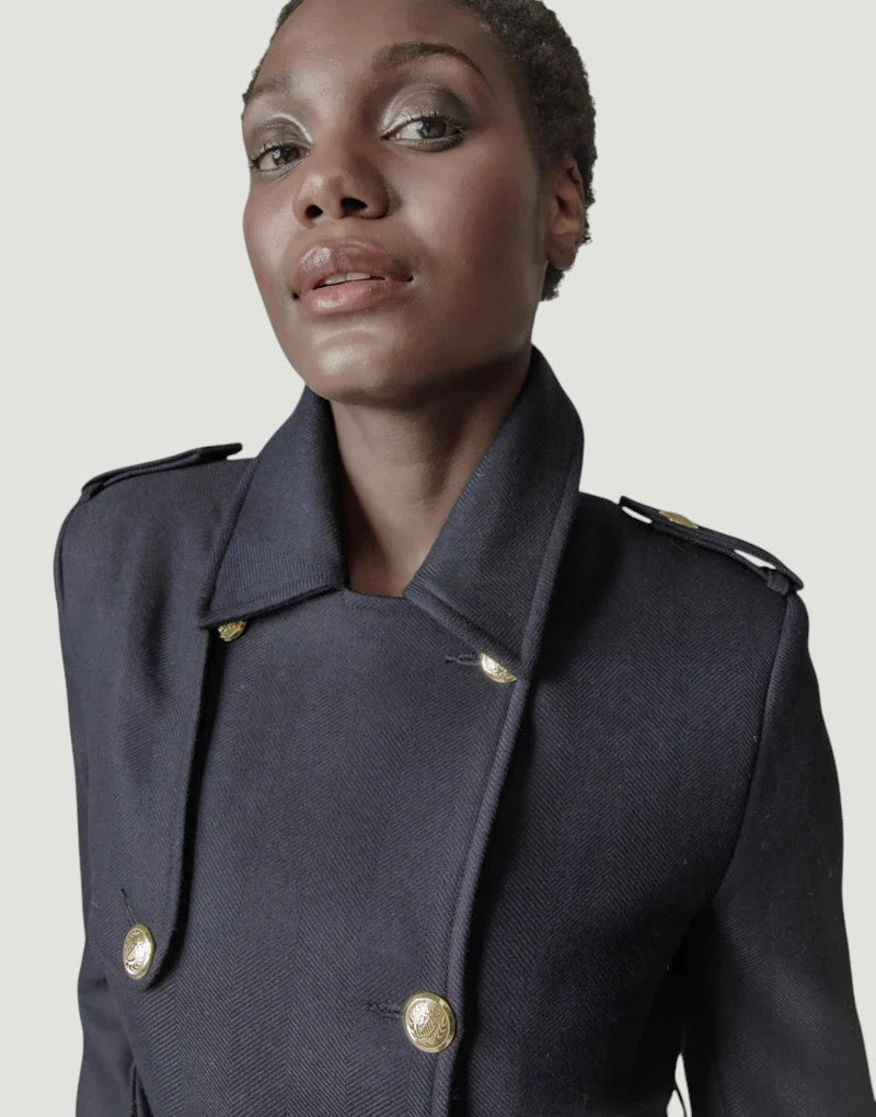 Amelia trench coat - navy loxley Trench Coats Bearco