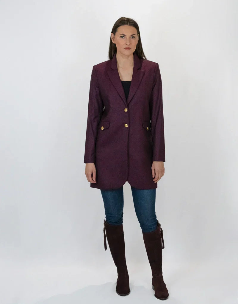 Longline blazer - mulberry Blazers Bearco