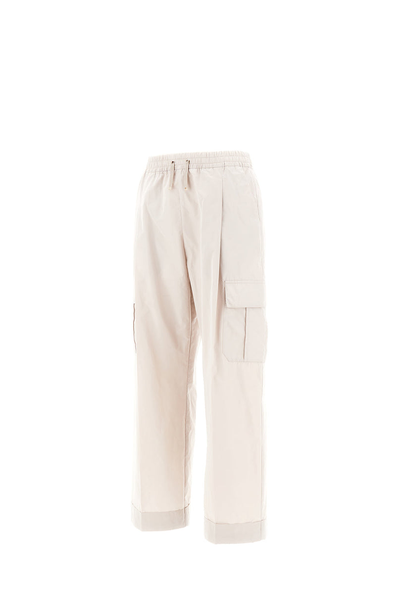 New techno taffeta cargo trouser - pearl grey Trousers HERNO