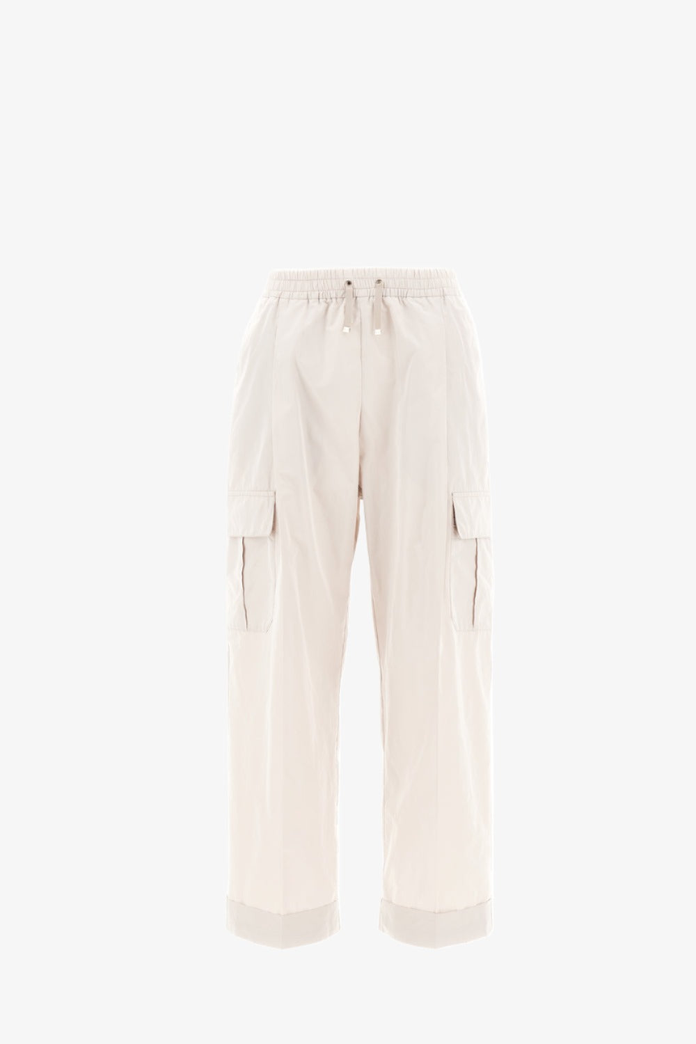 New techno taffeta cargo trouser - pearl grey Trousers HERNO