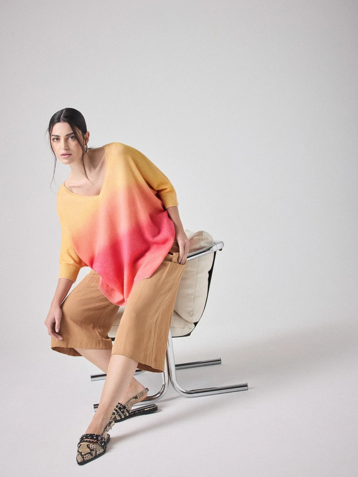 Johanna cashmere jumper - fade / spicy Cashmere Jumper