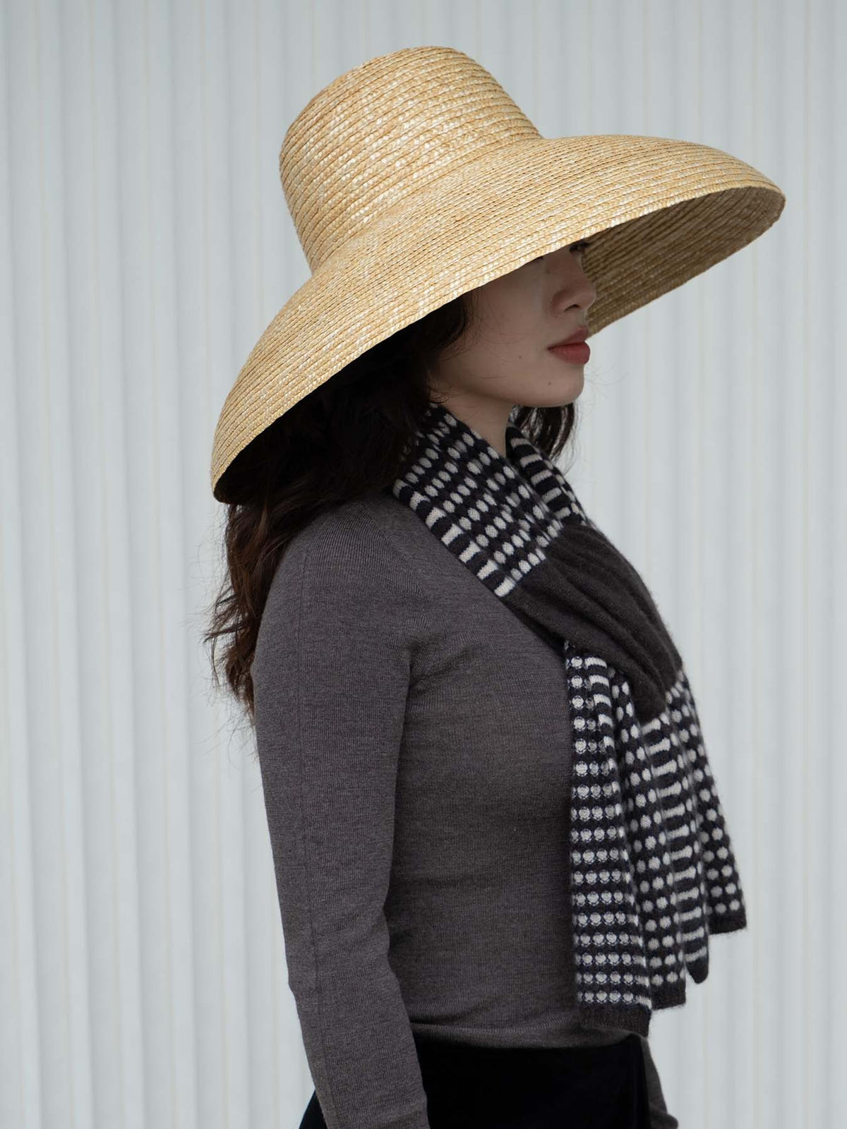 Oats & rice coral keyhole cashmere scarf Scarves Oats & Rice
