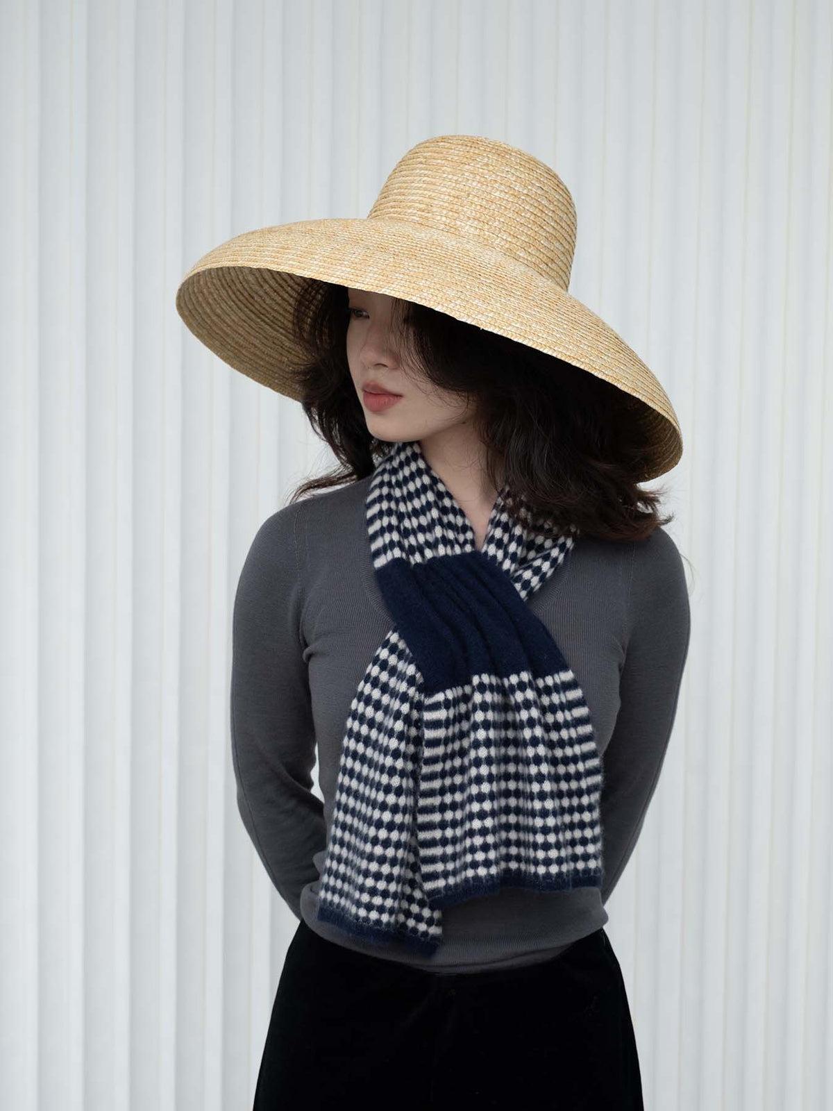 Oats & rice coral keyhole cashmere scarf Scarves Oats & Rice