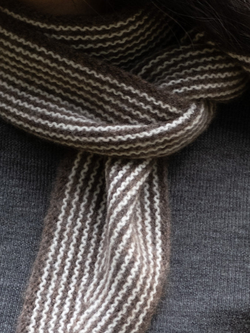 Oats & rice sailor cashmere rib neck scarf Scarves Oats &