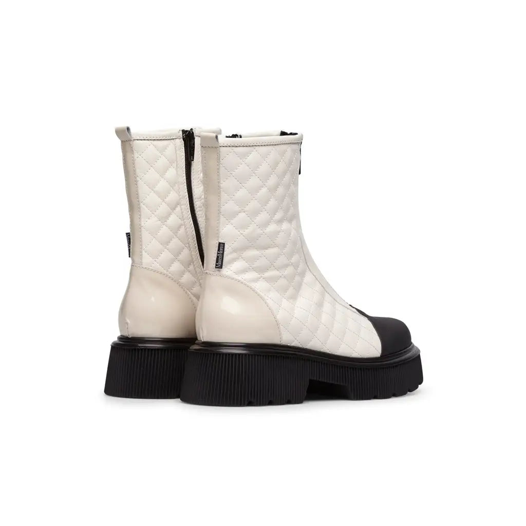 Olive - White/Black Short Boots MARCO MOREO