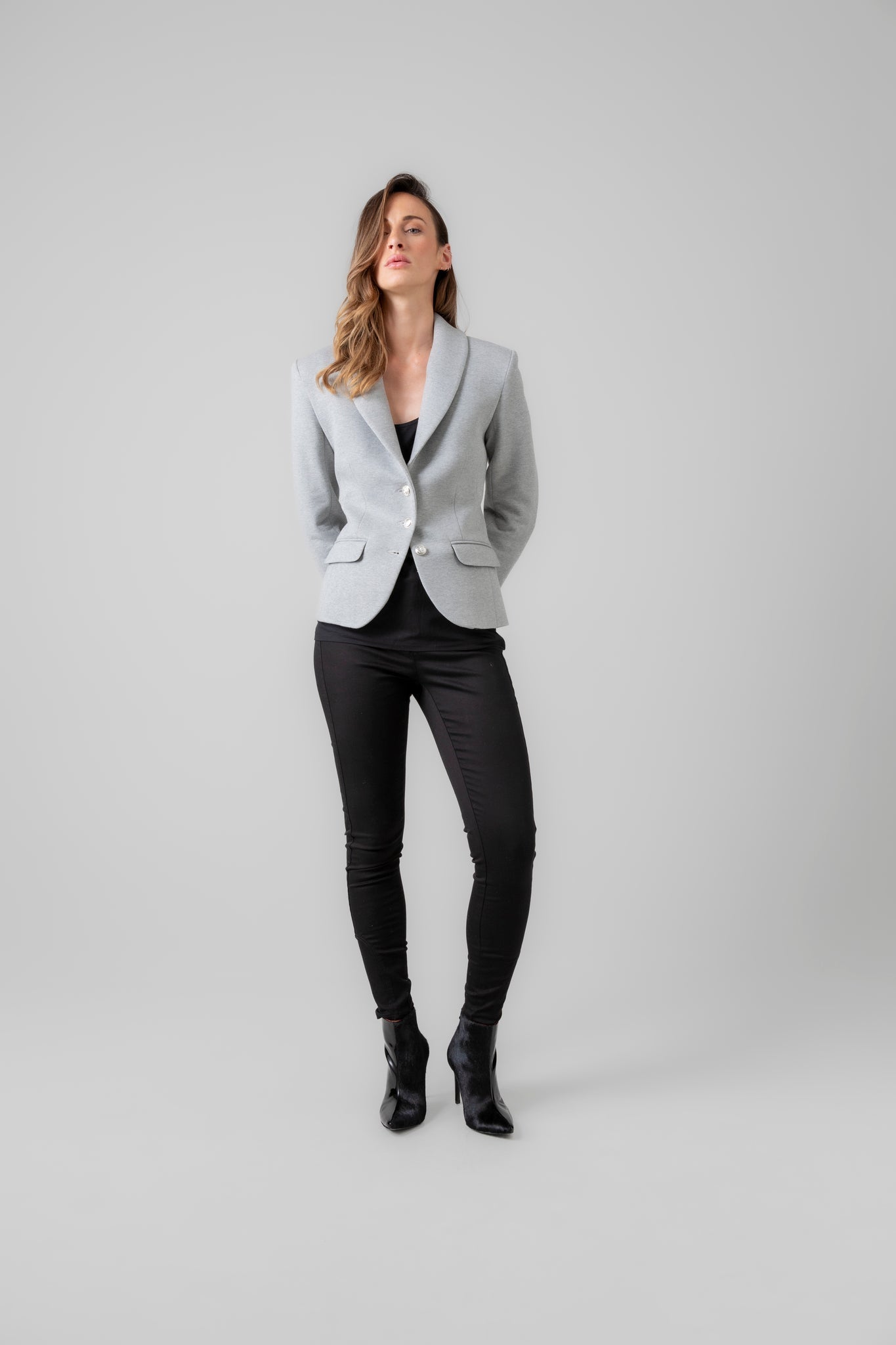 Olivia blazer - grey jersey Blazers & Jackets BEARCO
