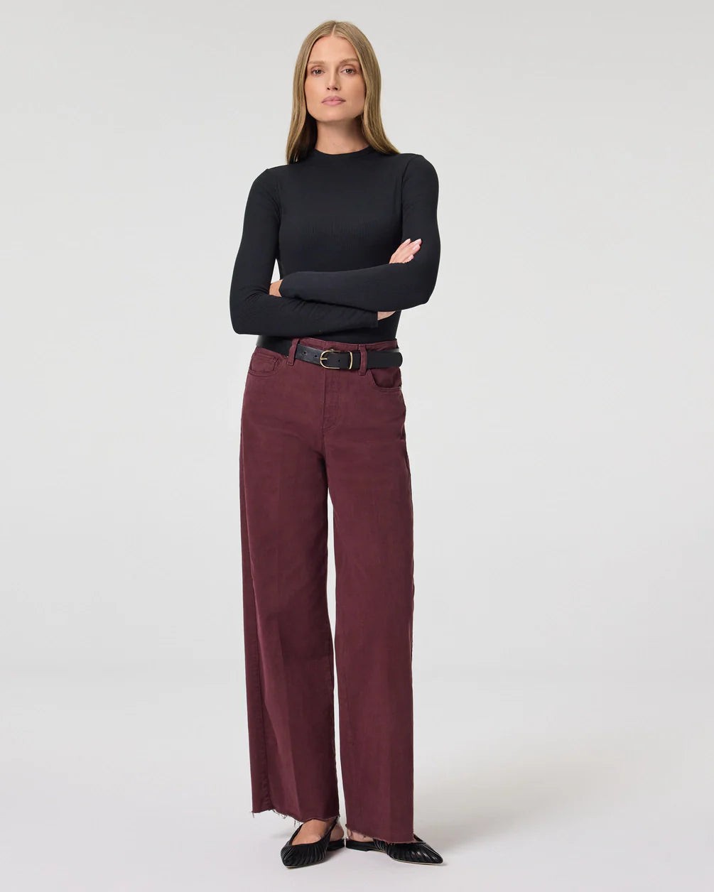 Paige anessa 31 wide leg jean - vintage dark oxblood Jeans